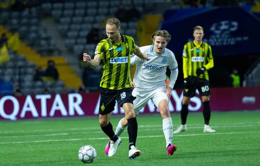 «Кайрат» не справился с «Брюгге» в матче Лиги Чемпионов